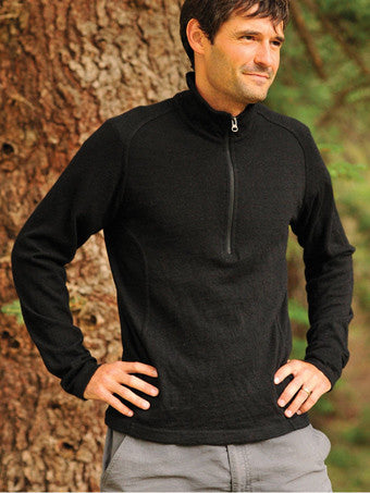 Llama Wool Altiplano  Half-Zip Knit Sweater