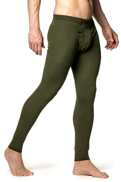 LONG JOHNS WITH FLY - 200 g/m2 Green
