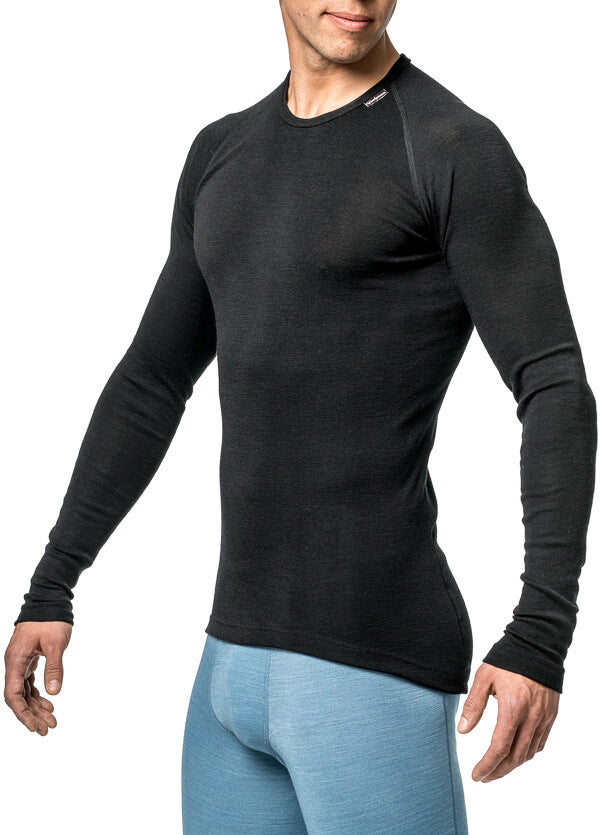 Woolpower -LITE Crewneck Long Sleeve -  Black